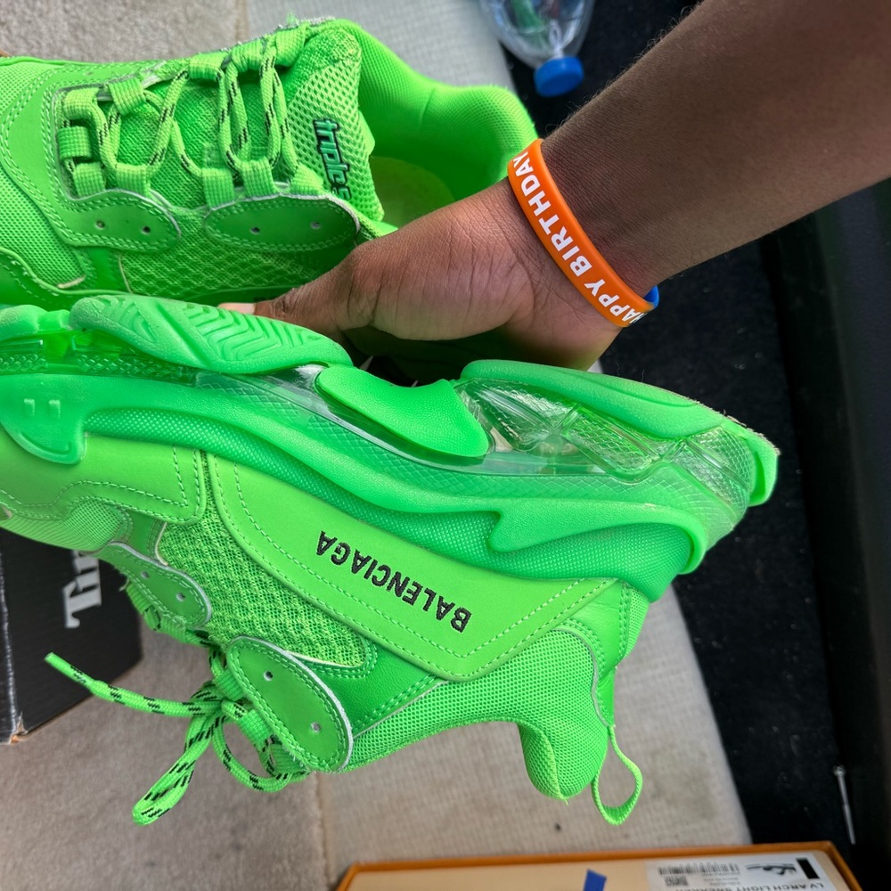 Balenciaga Bright Green Athletic Shoes